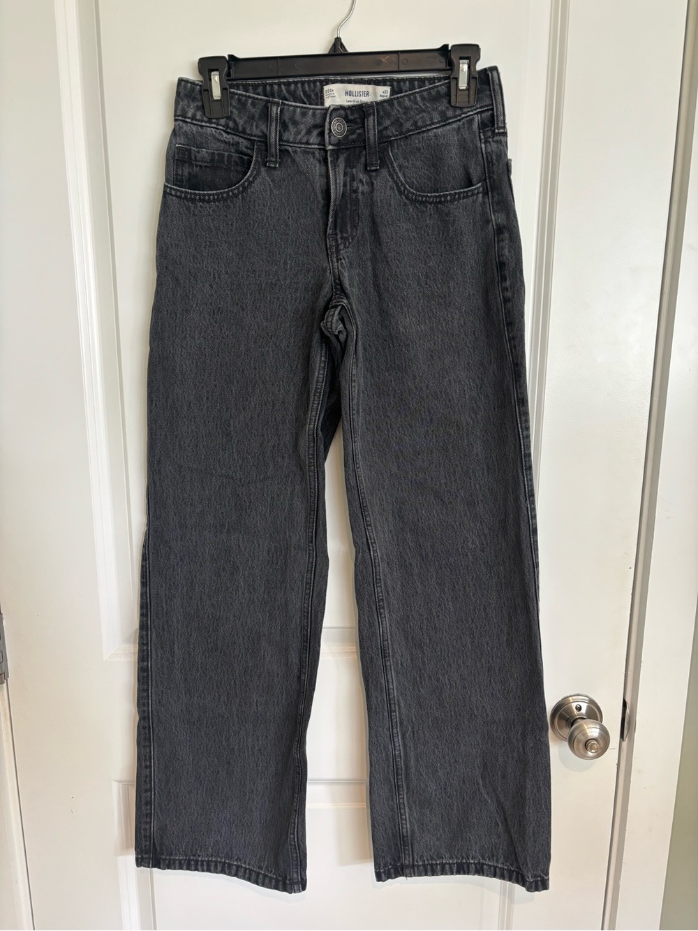 Hollister Women's Wide-Leg Black Wash Jeans